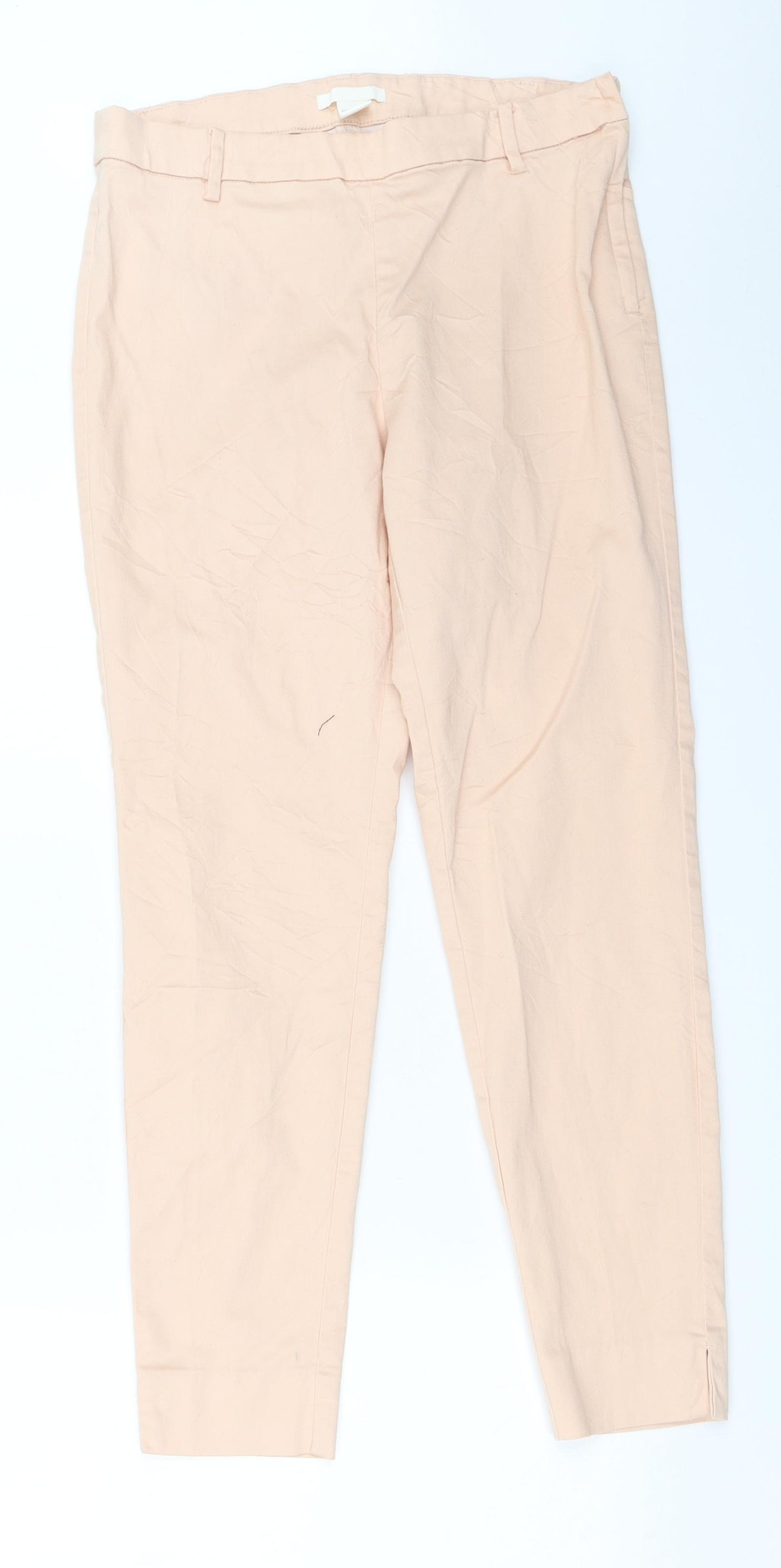 H&M Womens Pink   Capri Trousers Size 38 L26.5 in