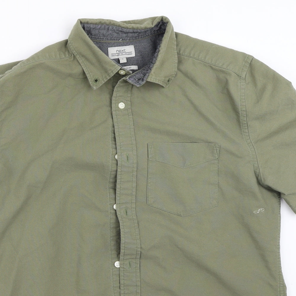 NEXT Mens Green    Button-Up Size S