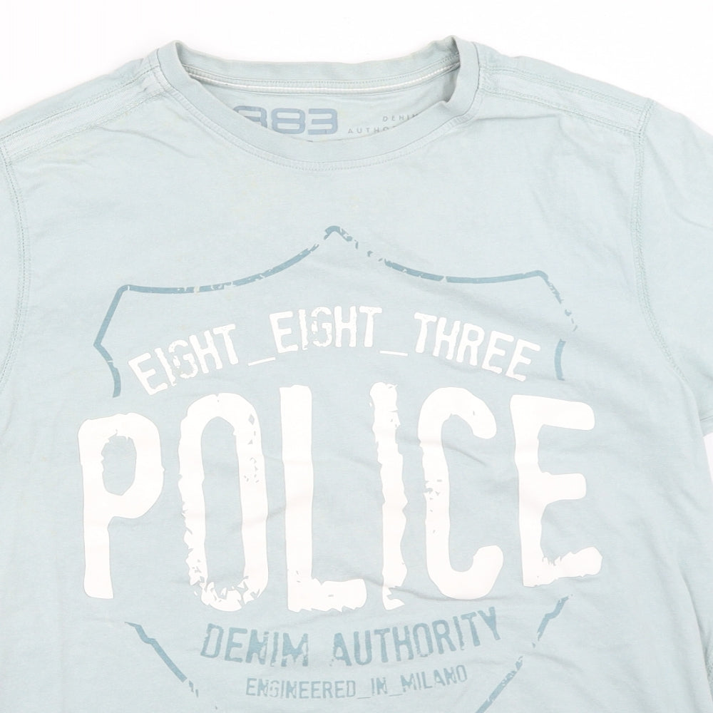 Police Mens Blue    T-Shirt Size M