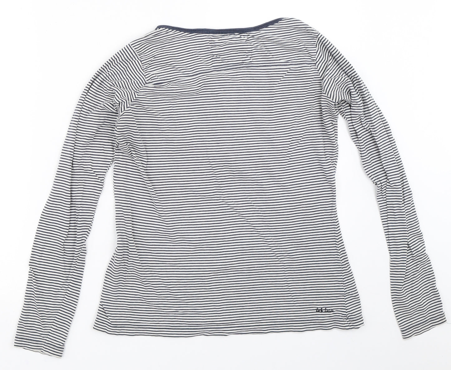 Fat Face Womens Blue Striped  Basic T-Shirt Size 12