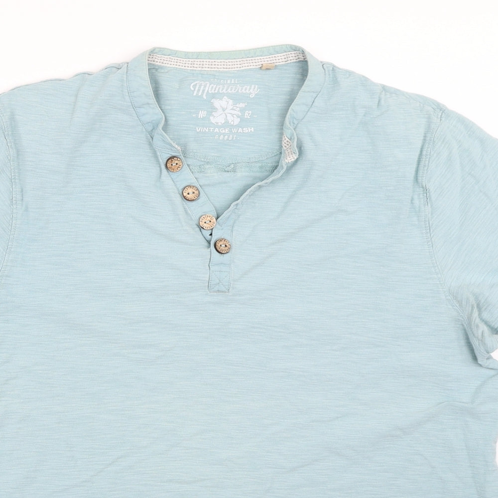 Mantaray Mens Blue    T-Shirt Size M