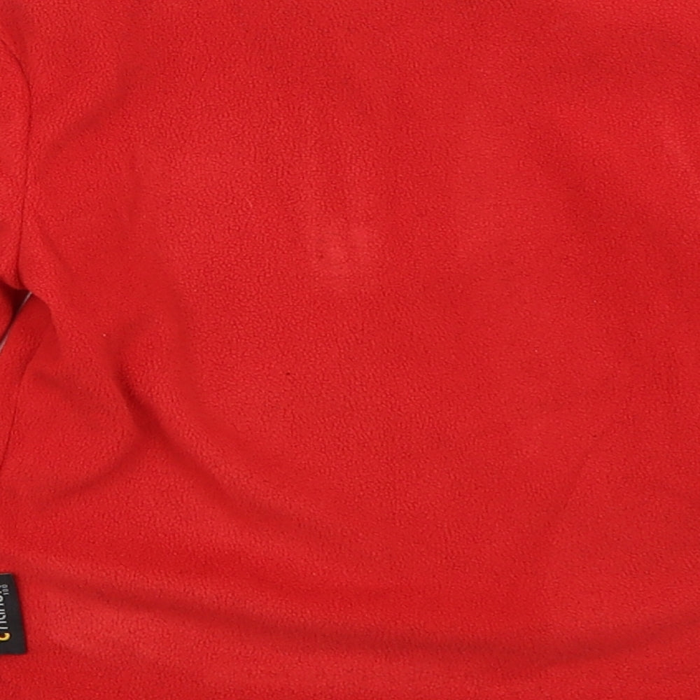 Jack Wolfskin Boys Red  Fleece Henley Sweatshirt Size 4 Years