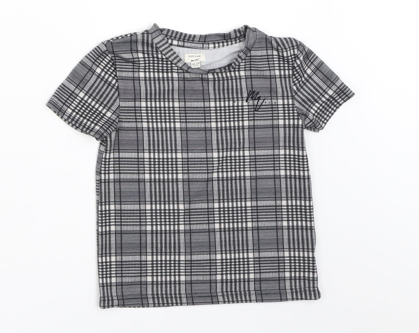 River Island Boys Black   Basic T-Shirt Size 18-24 Months