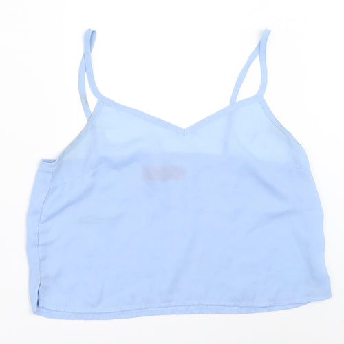 Boohoo Womens Blue   Cropped Blouse Size 10