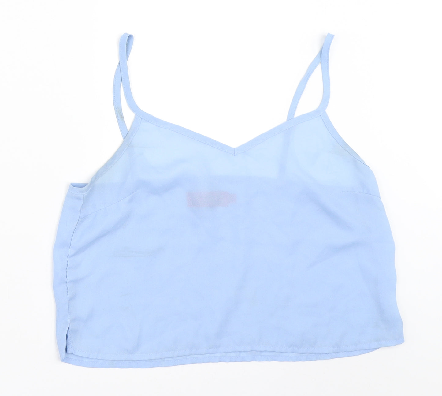 Boohoo Womens Blue   Cropped Blouse Size 10
