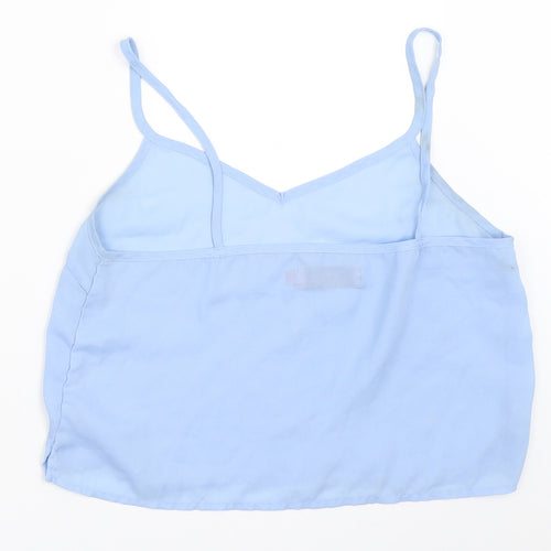 Boohoo Womens Blue   Cropped Blouse Size 10