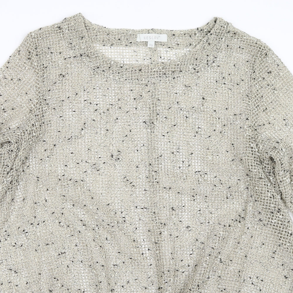 Neslav Womens Beige   Pullover Jumper One Size