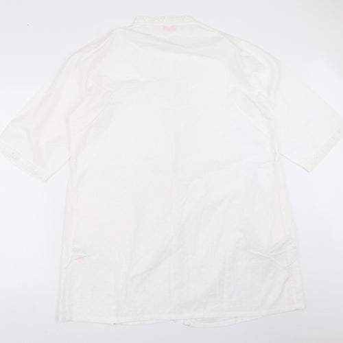 Primark Womens White Solid  Top Robe Size 8