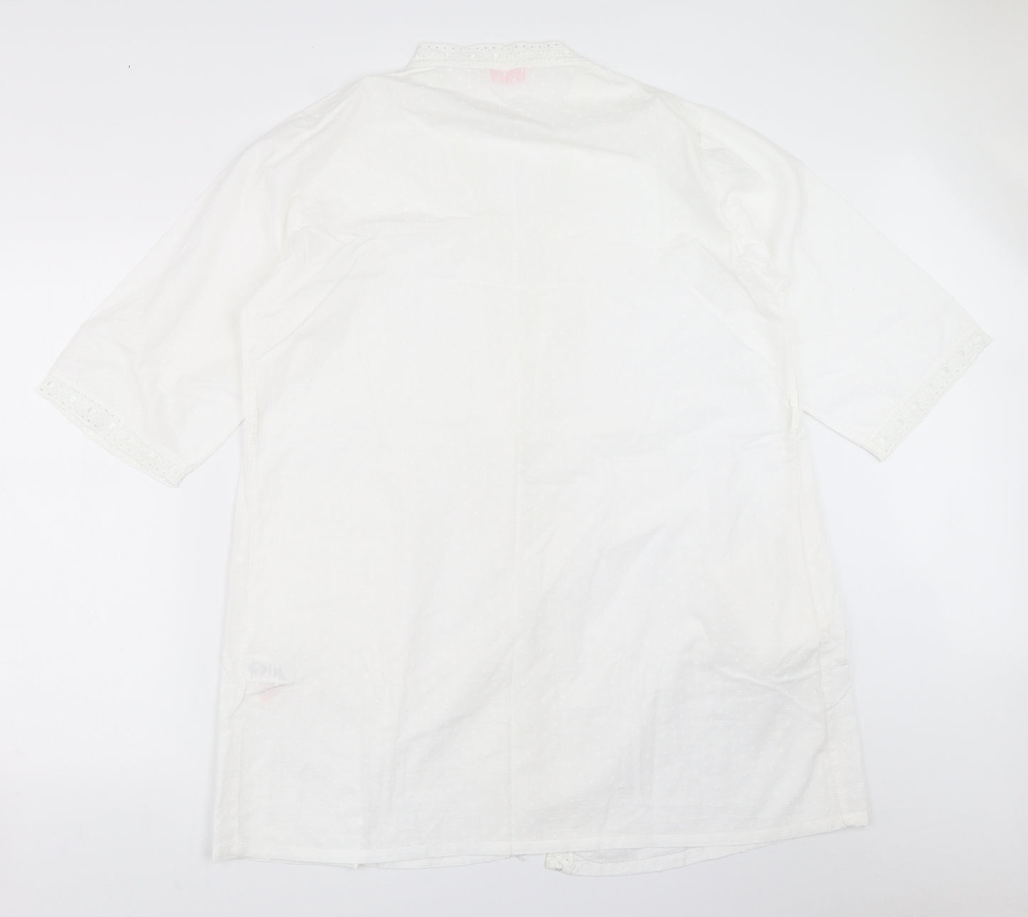 Primark Womens White Solid  Top Robe Size 8