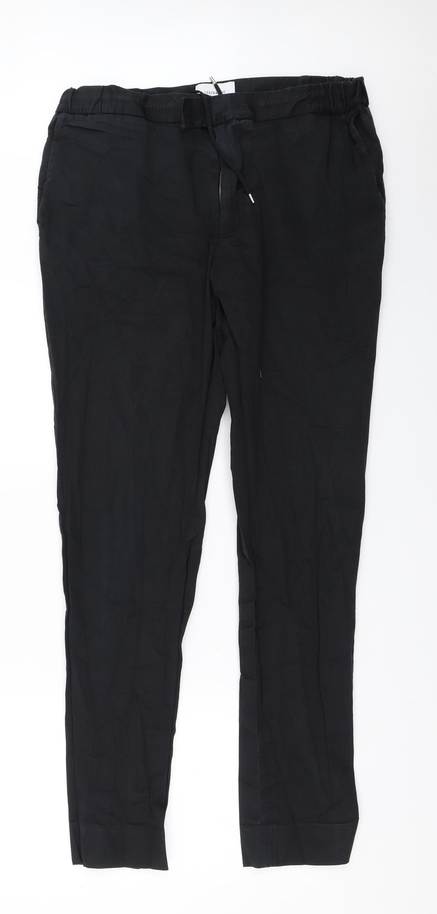 L'estrange London Womens Black   Trousers  Size XL L31 in