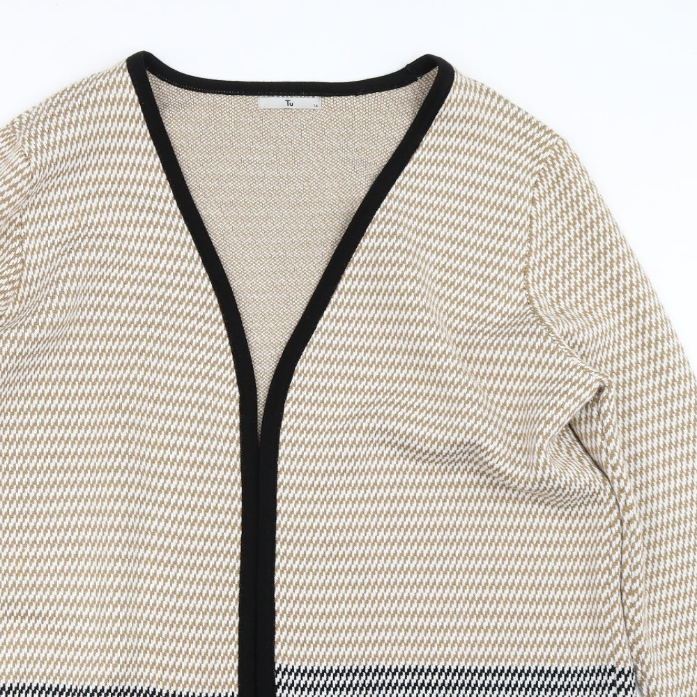 TU Womens Beige   Cardigan Jumper Size 14