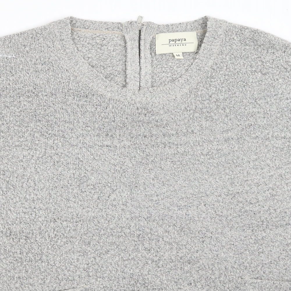 Papaya Womens Grey   Pullover Jumper Size M