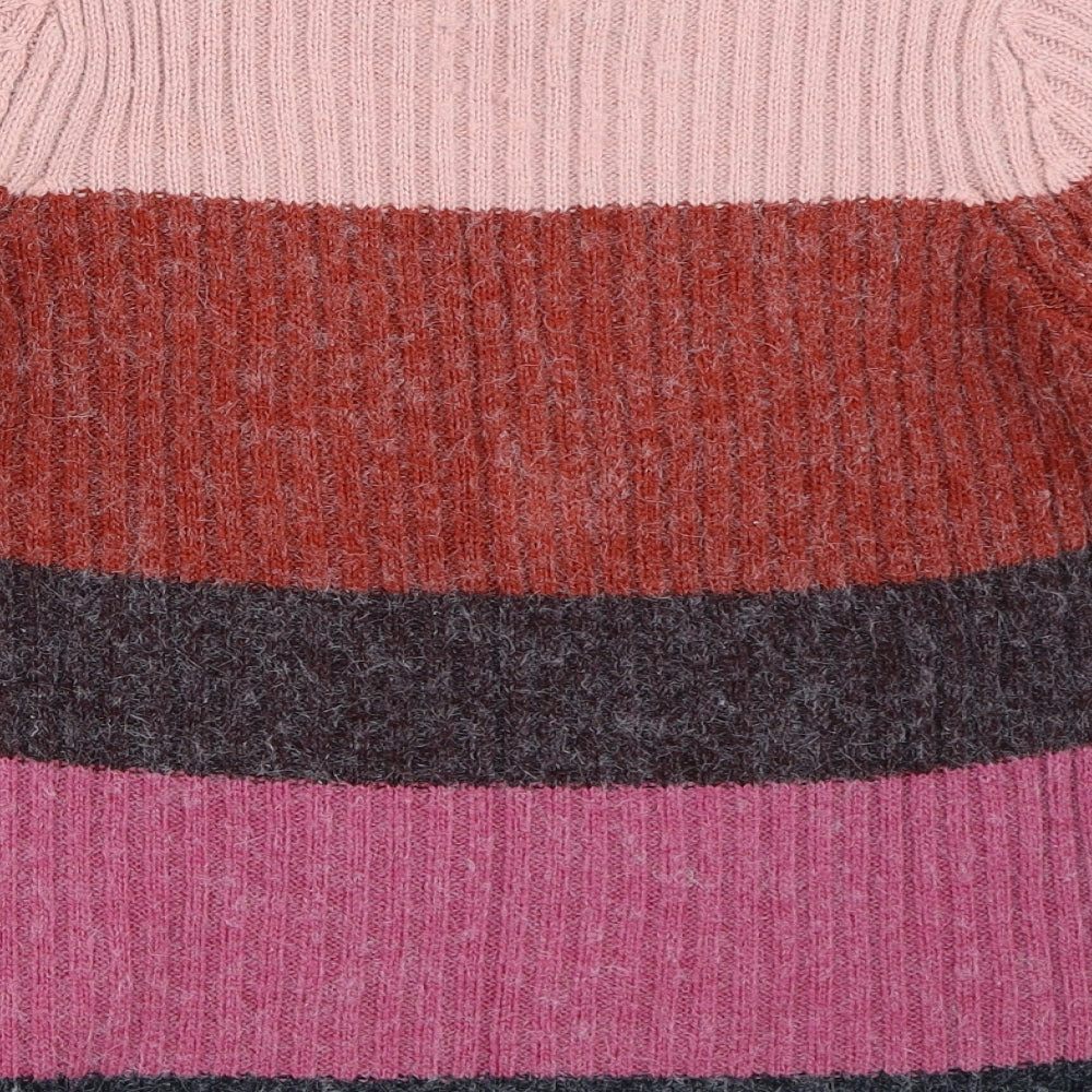 Preworn Womens Pink Striped  Pullover Jumper Size XS