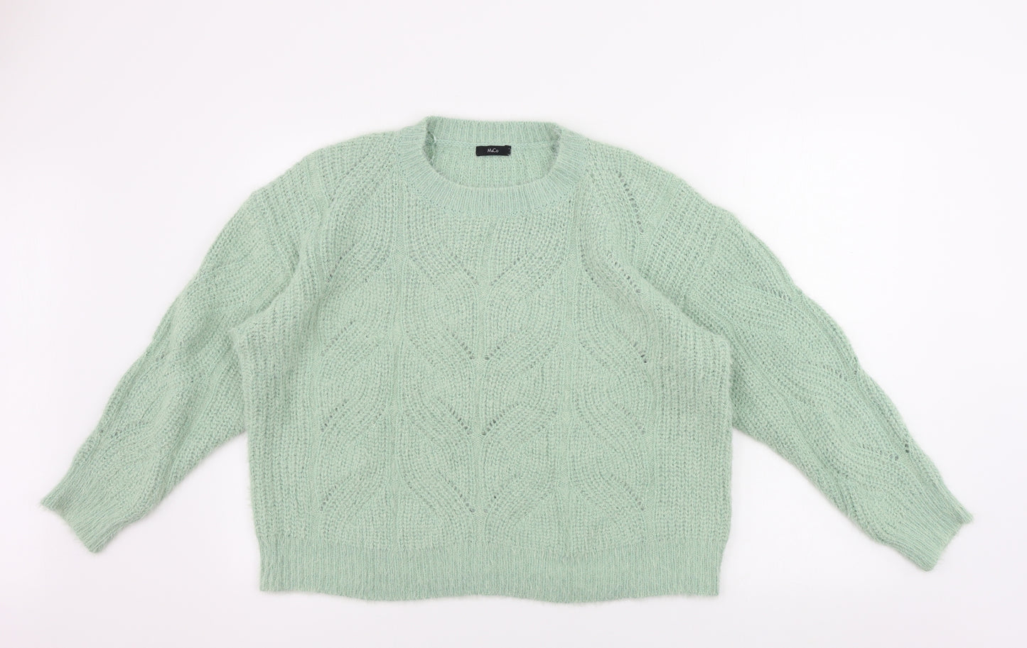 M&Co Womens Green   Pullover Jumper Size 18