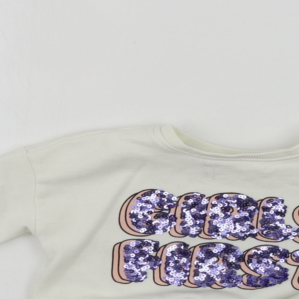 NEXT  Girls White   Pullover Jumper Size 4 Years