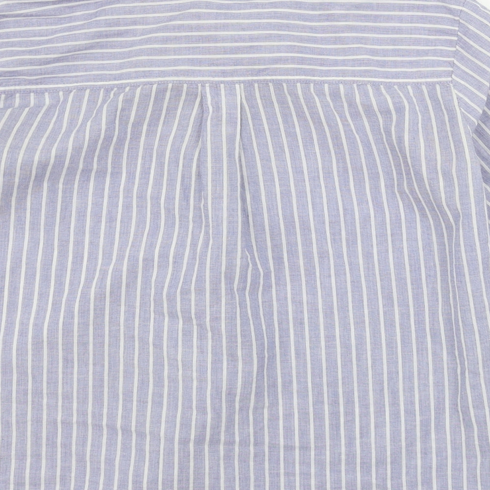 Dorothy Perkins  Womens Blue Striped  Basic Button-Up Size 12