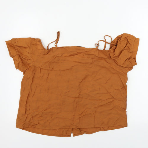 SheIn Womens Brown   Basic Blouse Size L