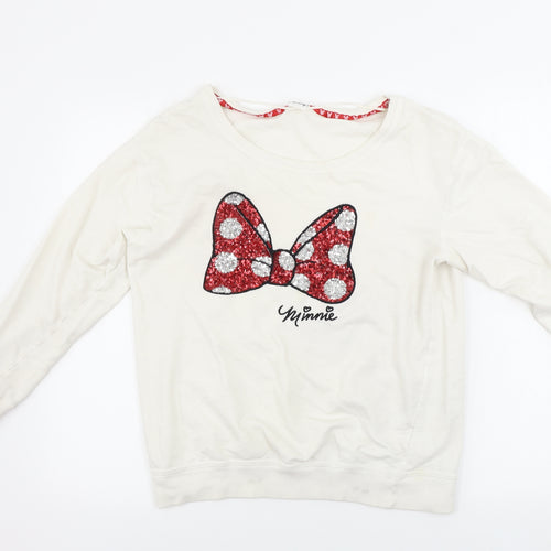 Disney Womens White   Pullover Jumper Size 10  - disney