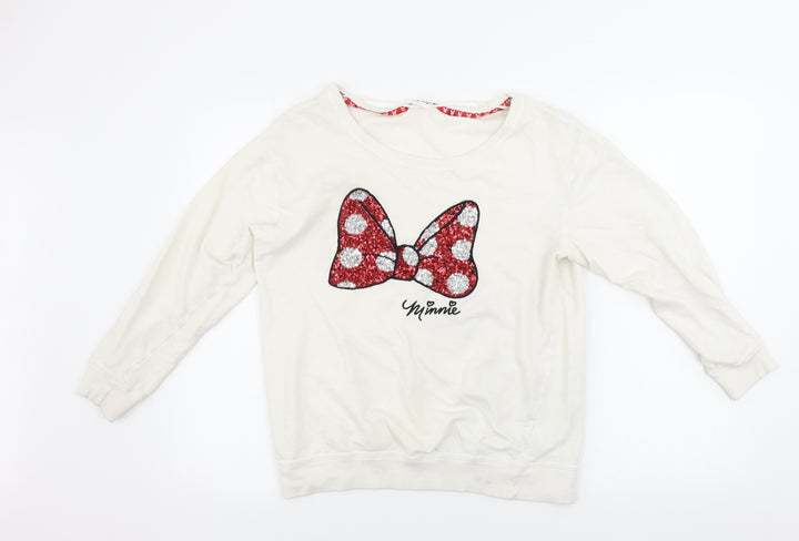 Disney Womens White   Pullover Jumper Size 10  - disney