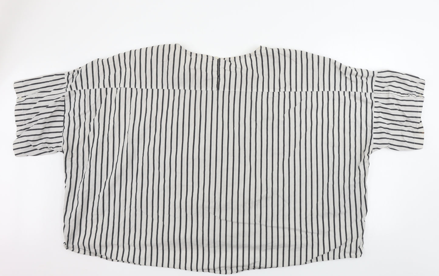 ASOS  Womens White Striped  Basic Blouse Size 28