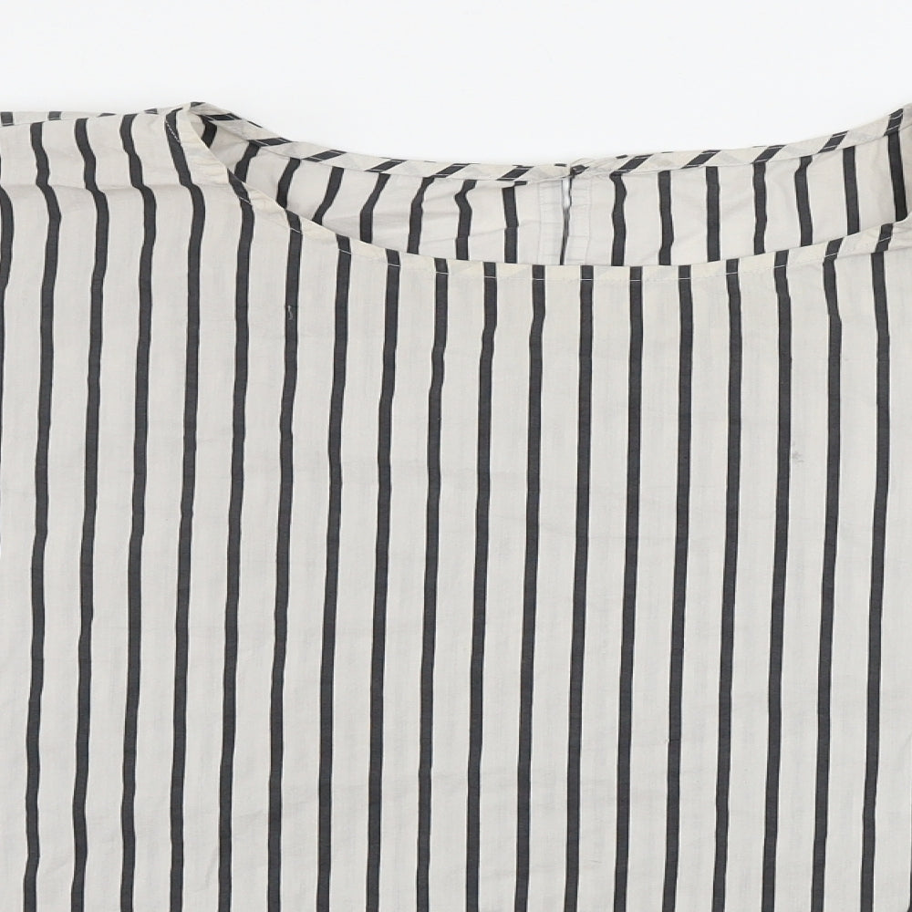 ASOS  Womens White Striped  Basic Blouse Size 28