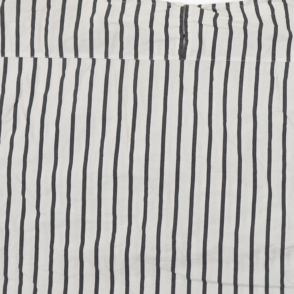 ASOS  Womens White Striped  Basic Blouse Size 28