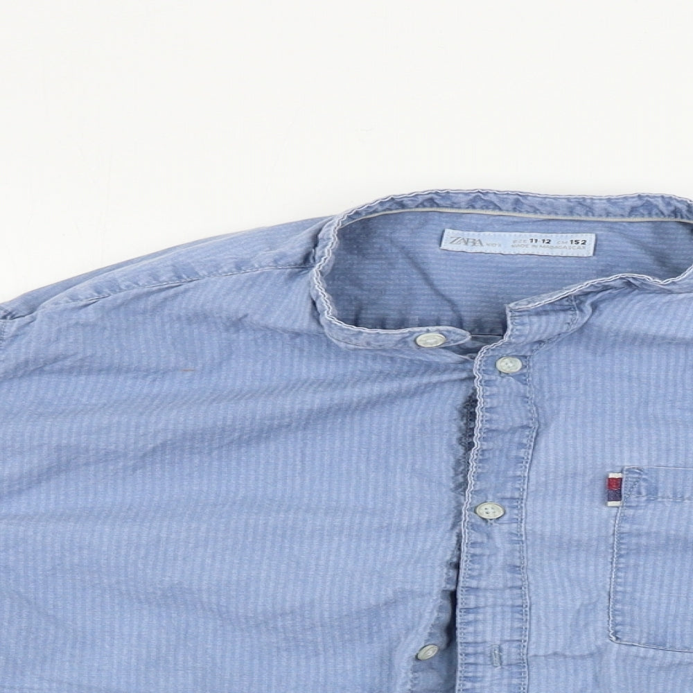 Zara Boys Blue   Basic Button-Up Size 11-12 Years