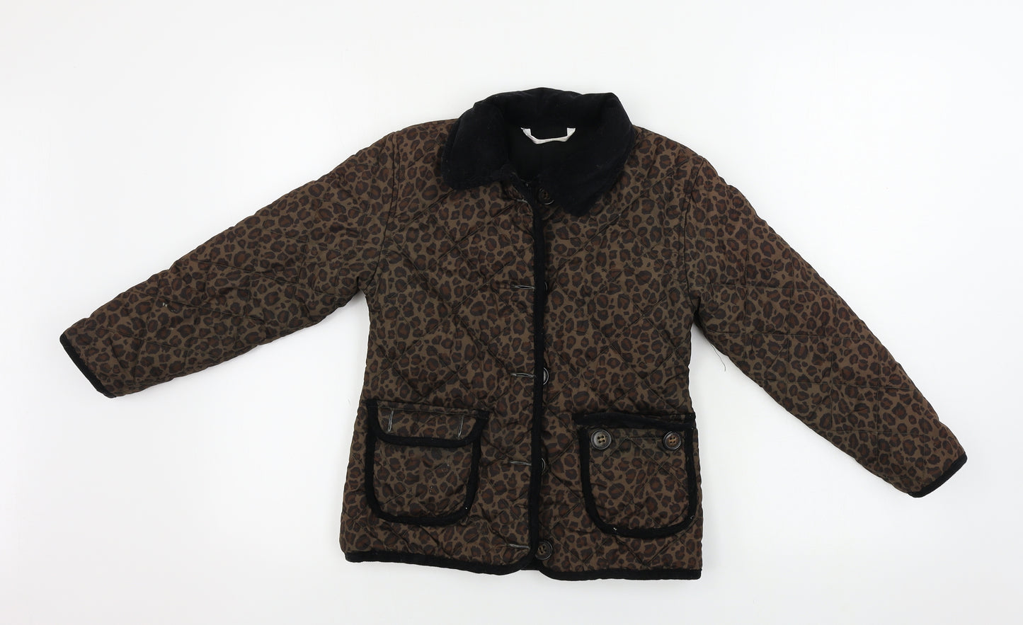 Matalan  Girls Brown Animal Print  Jacket Coat Size 6-7 Years