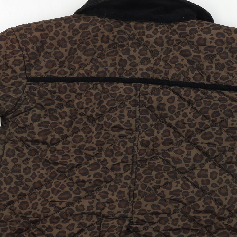 Matalan  Girls Brown Animal Print  Jacket Coat Size 6-7 Years