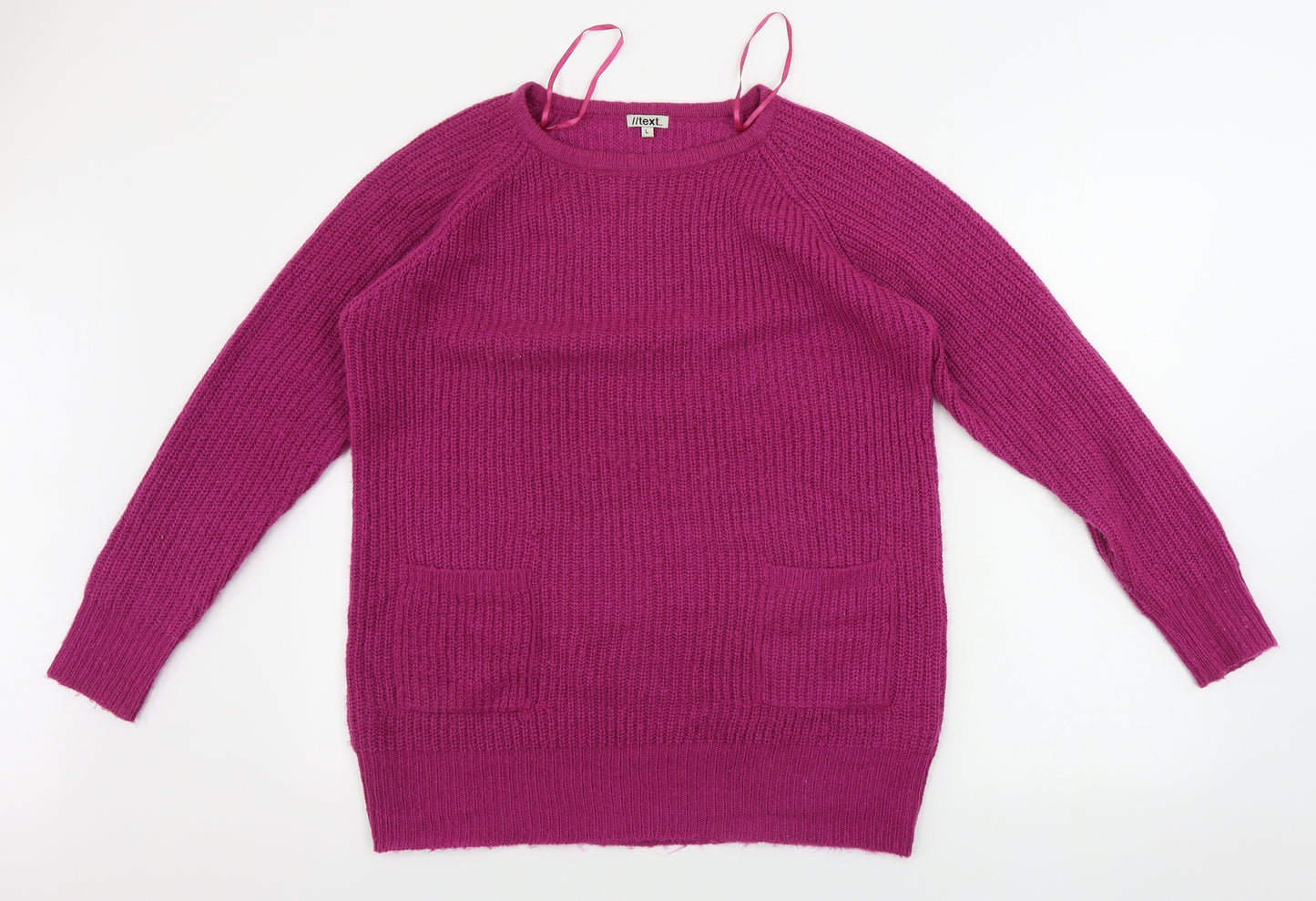 TEXT  Womens Purple   Pullover Jumper Size L