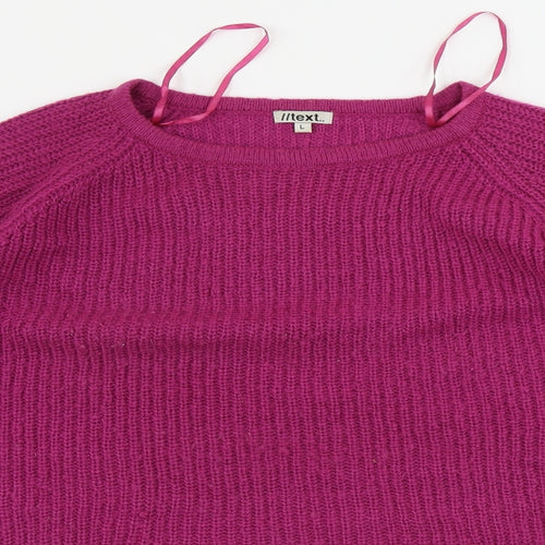 TEXT  Womens Purple   Pullover Jumper Size L
