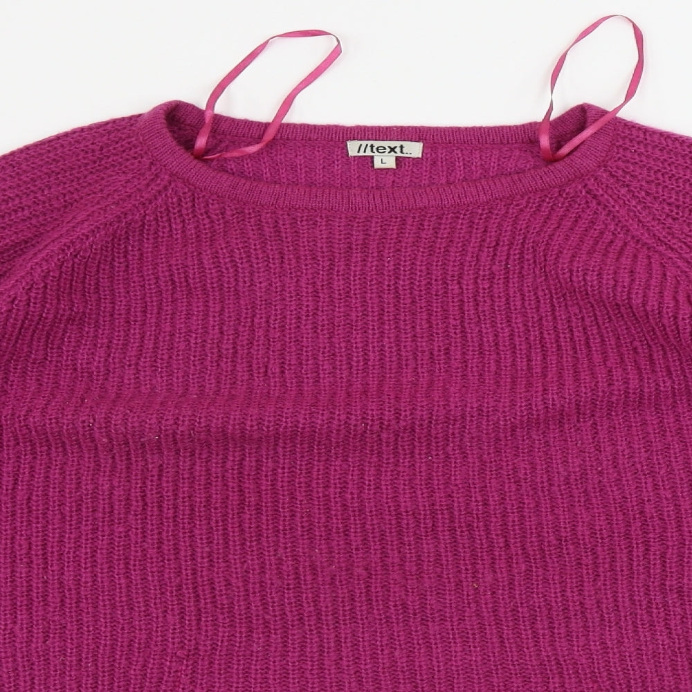 TEXT  Womens Purple   Pullover Jumper Size L