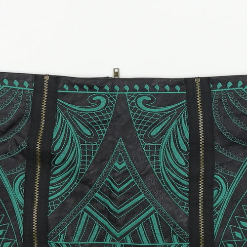 Glamorous  Womens Black Geometric  Bandage Skirt Size XS
