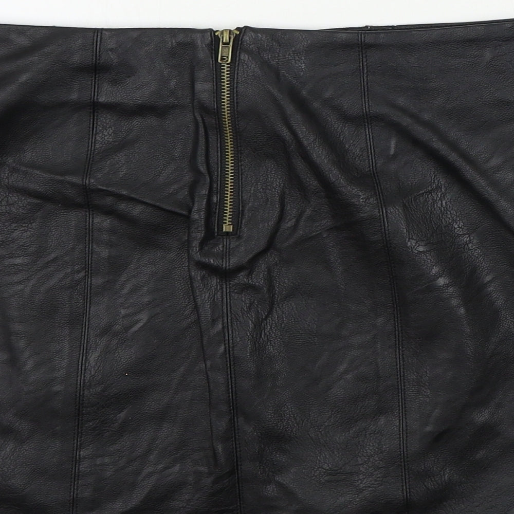 Glamorous  Womens Black Geometric  Bandage Skirt Size XS