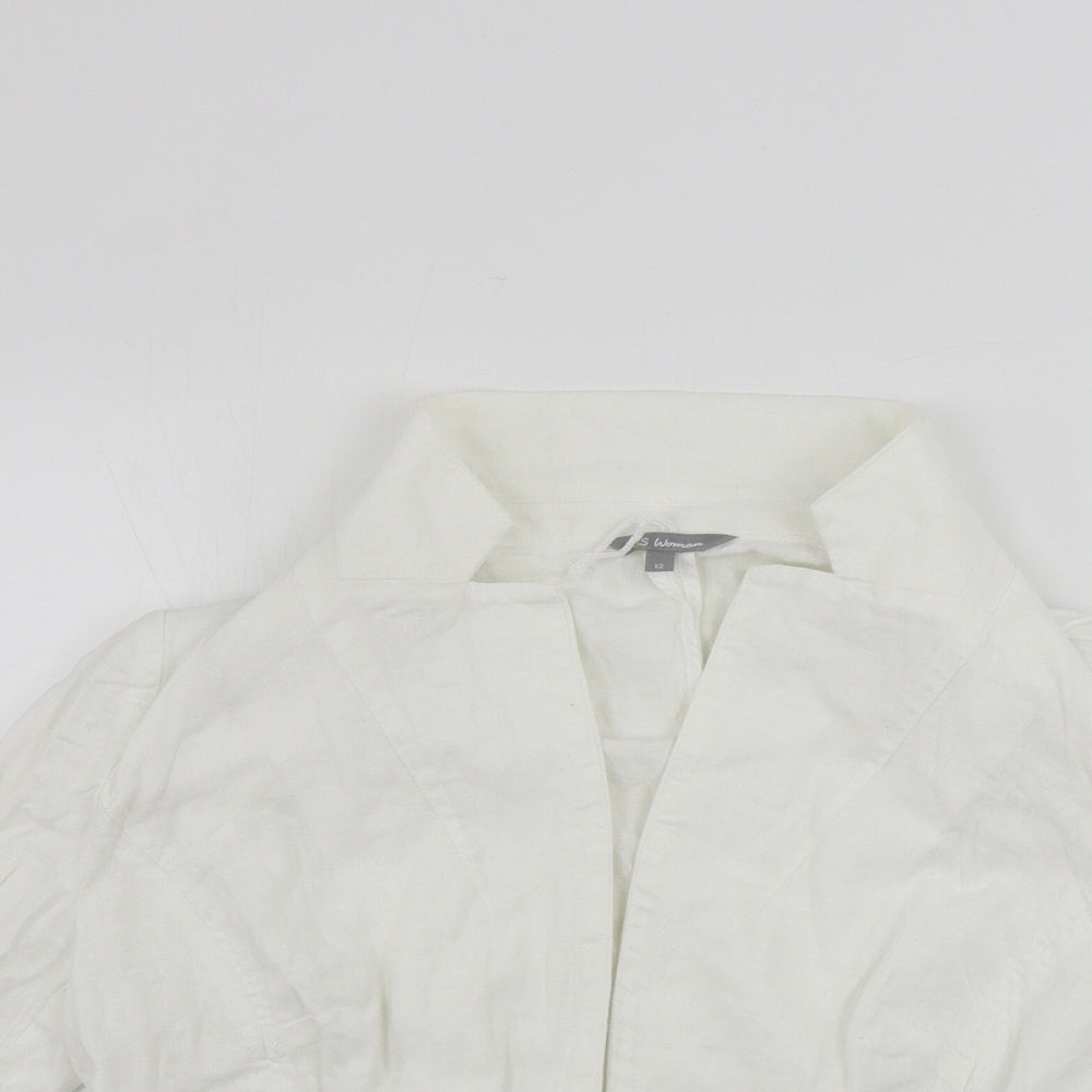Marks and Spencer  Womens White   Jacket Blazer Size 12
