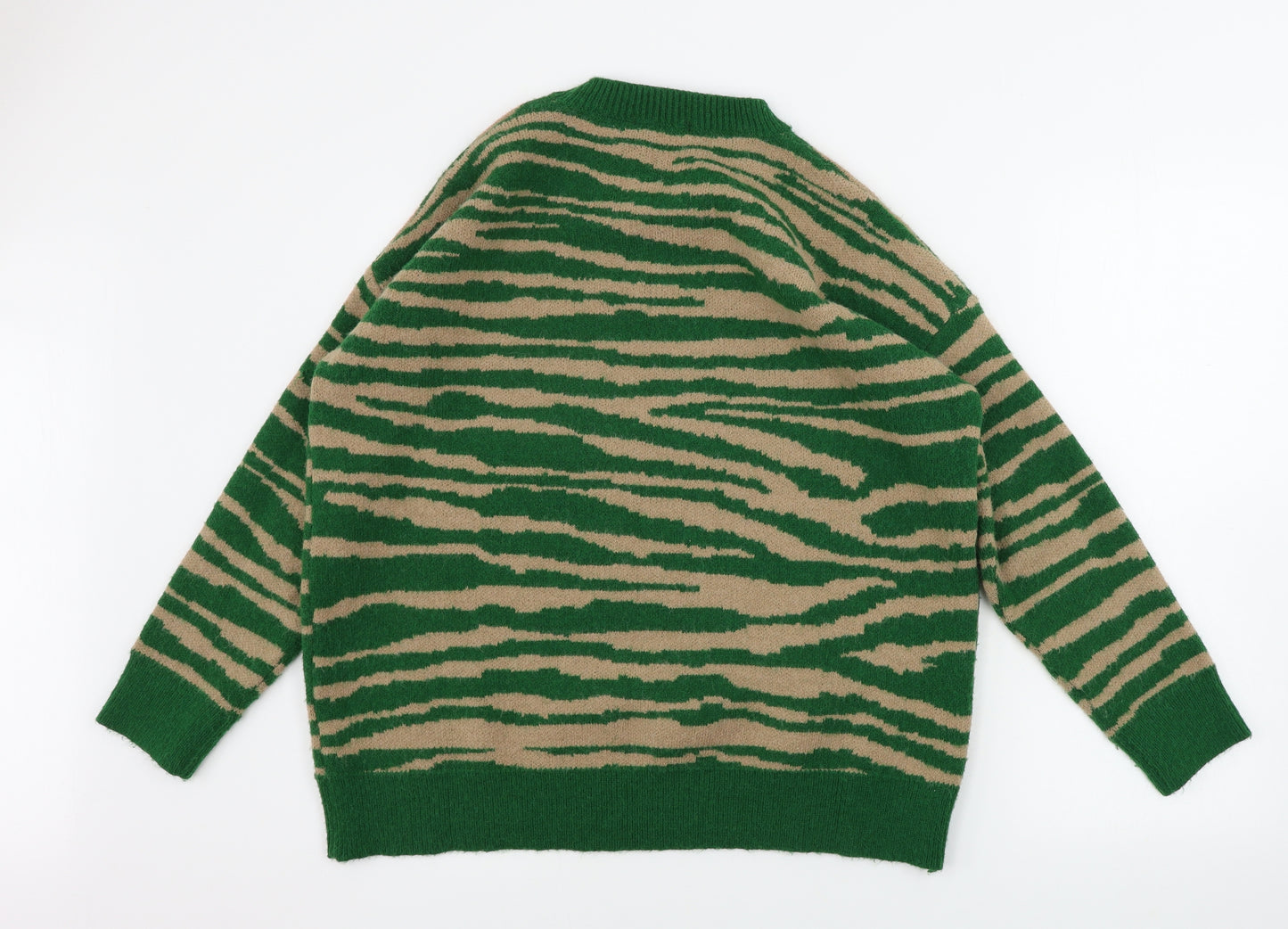 SheIn Womens Beige Animal Print  Pullover Jumper Size M