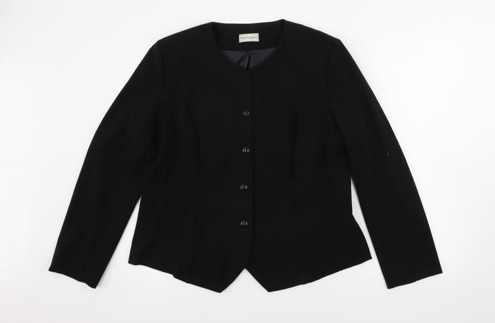 Nightingales Womens Black Jacket Blazer Size 16