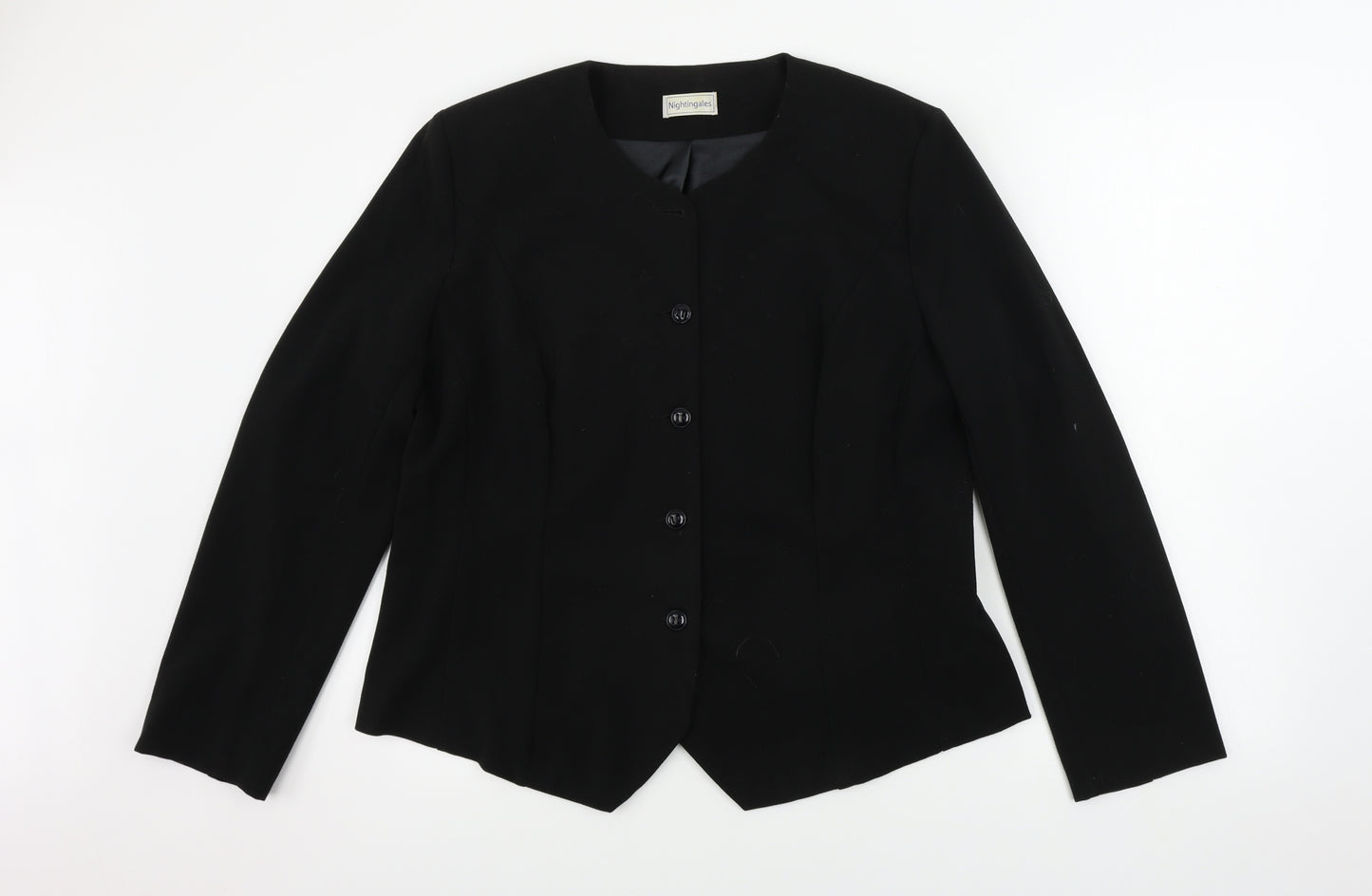 Nightingales  Womens Black   Jacket Blazer Size 16
