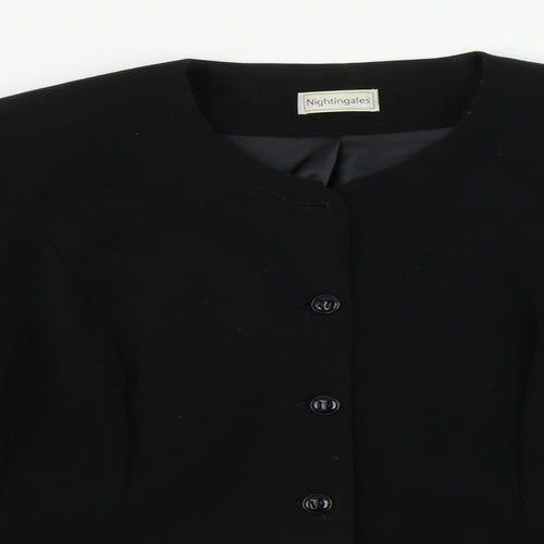 Nightingales  Womens Black   Jacket Blazer Size 16