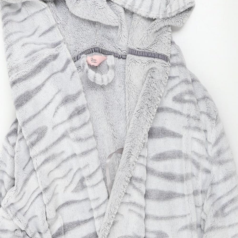 boux Womens Grey Animal Print  Top Gown Size S