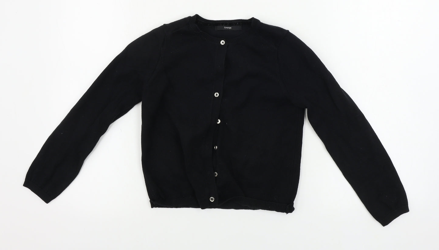 George  Girls Black   Cardigan Jumper Size 8-9 Years