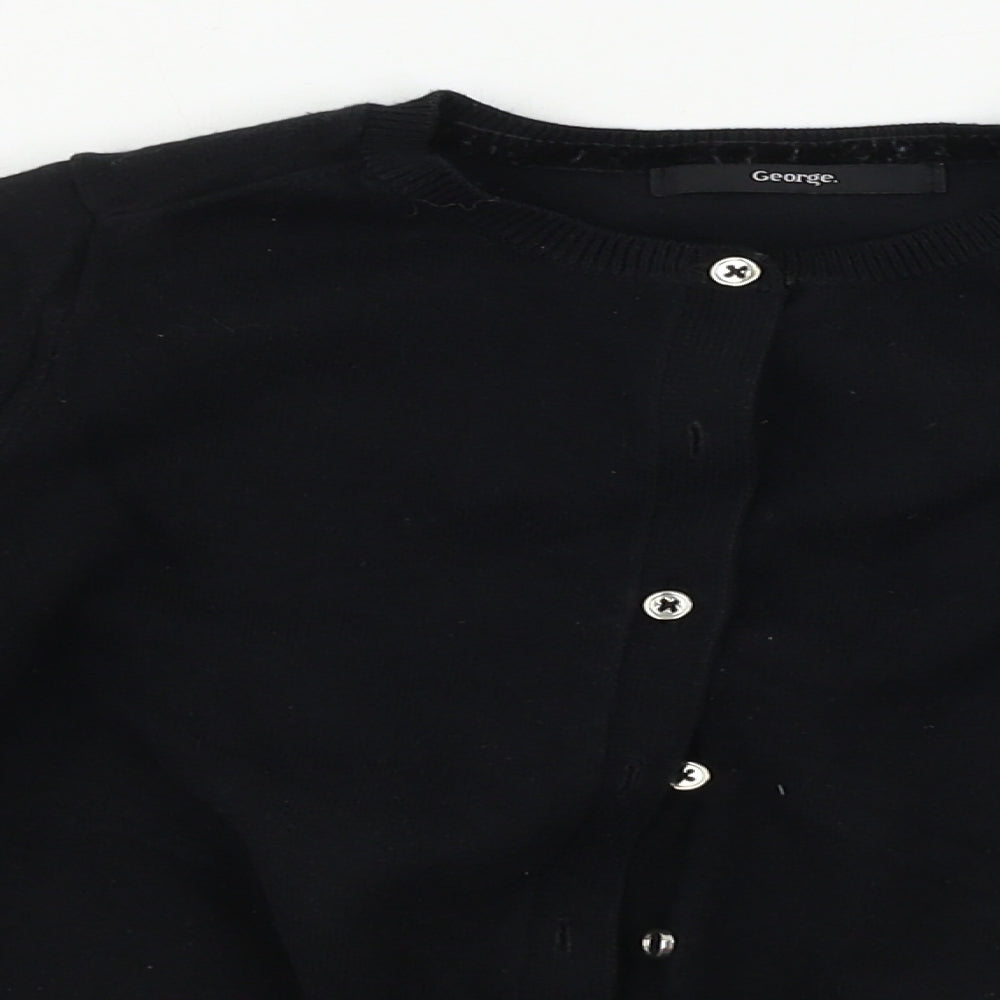 George  Girls Black   Cardigan Jumper Size 8-9 Years
