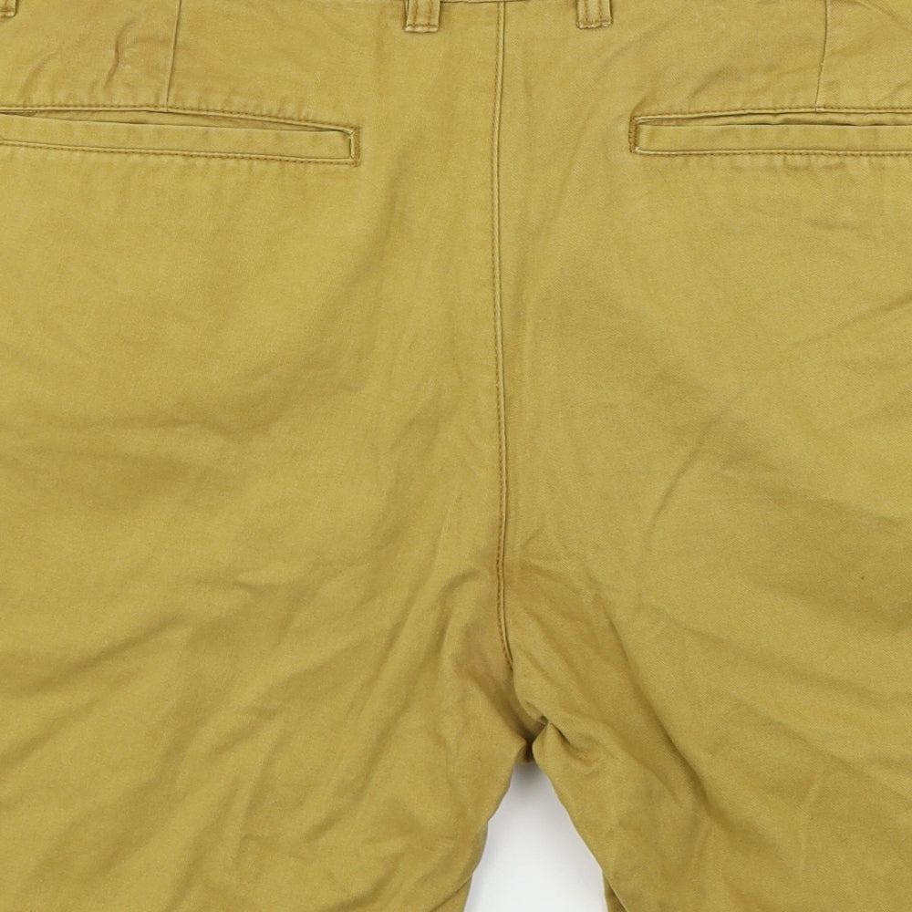 George  Mens Yellow   Chino Shorts Size 36 in