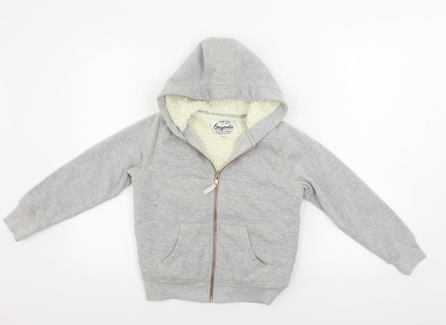 Marks and Spencer  Girls Grey   Full Zip Jumper Size 9-10 Years