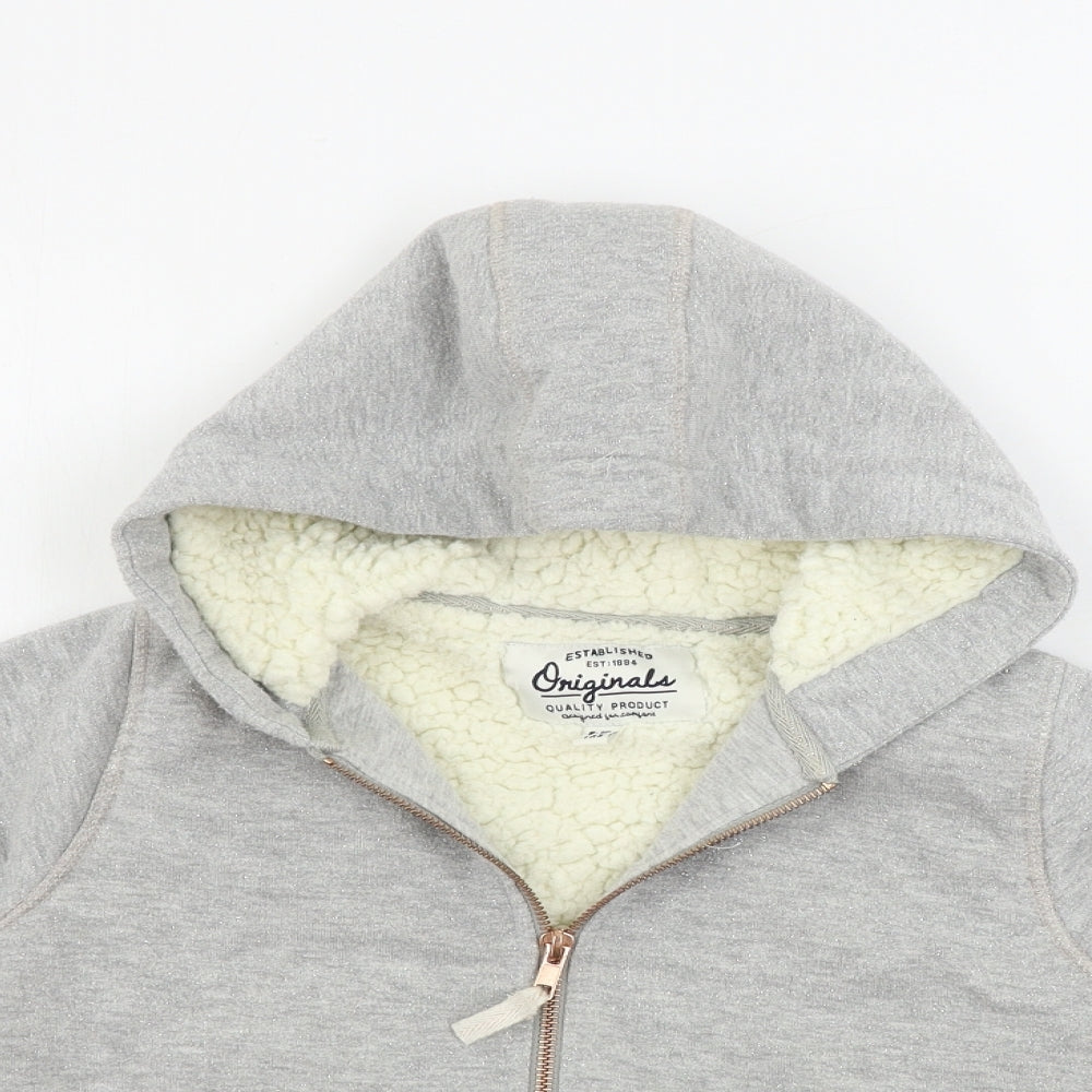 Marks and Spencer  Girls Grey   Full Zip Jumper Size 9-10 Years