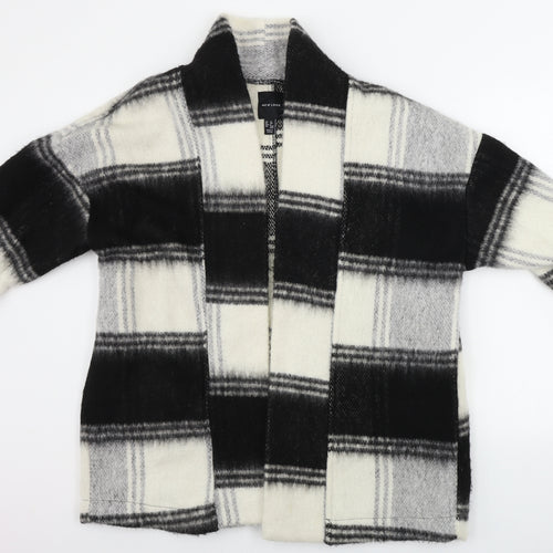 New Look  Womens Grey Check  Cardigan Jumper Size 12