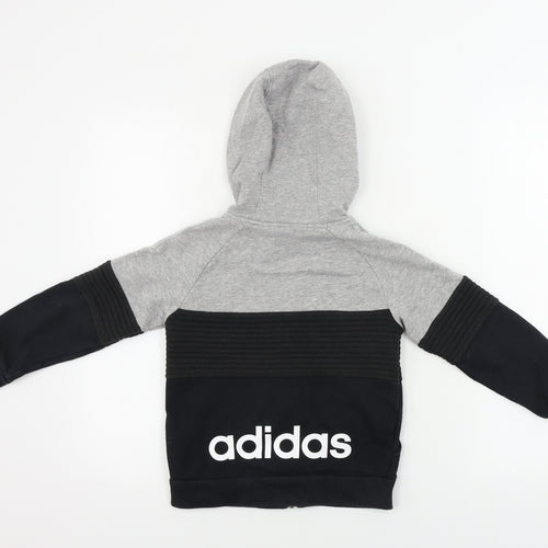 adidas  Boys Grey   Full Zip Hoodie Size 5 Years