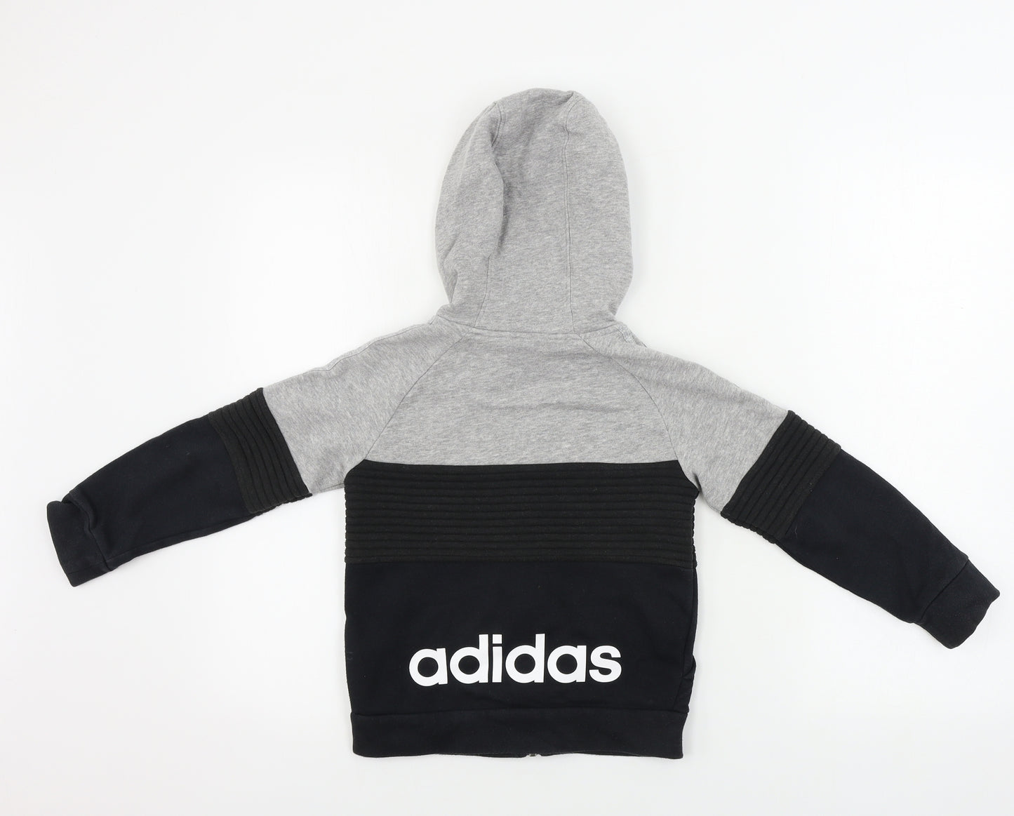 adidas  Boys Grey   Full Zip Hoodie Size 5 Years