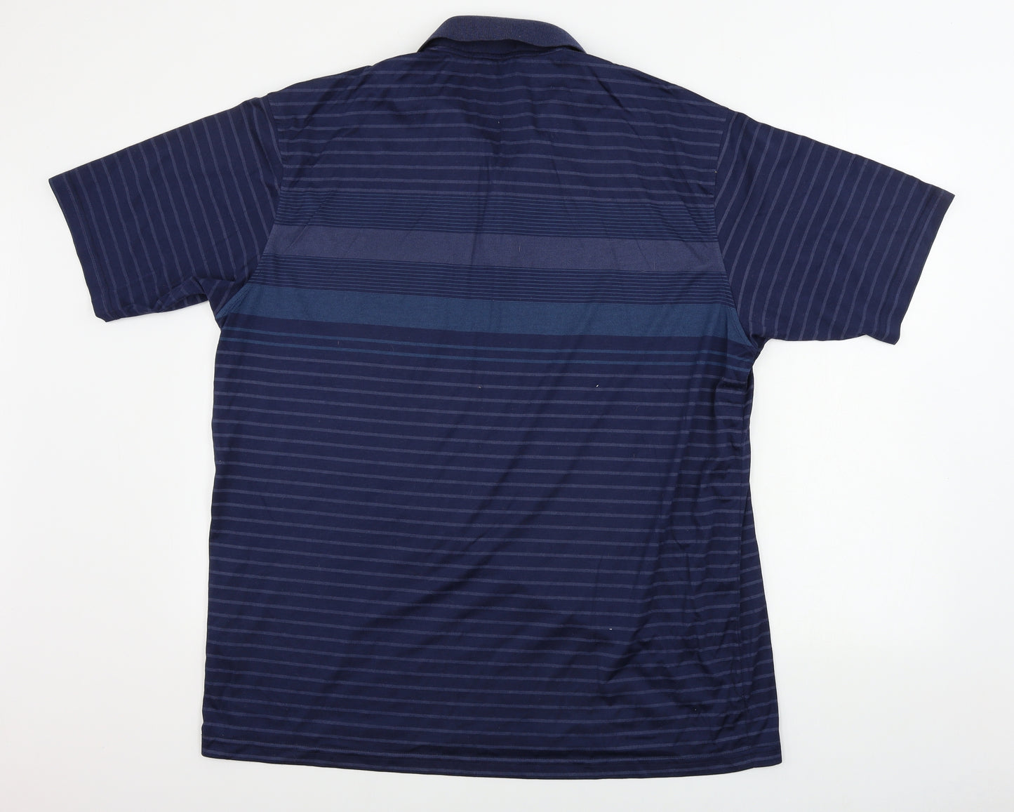 Charles Norton  Mens Blue Striped   Polo Size 3XL