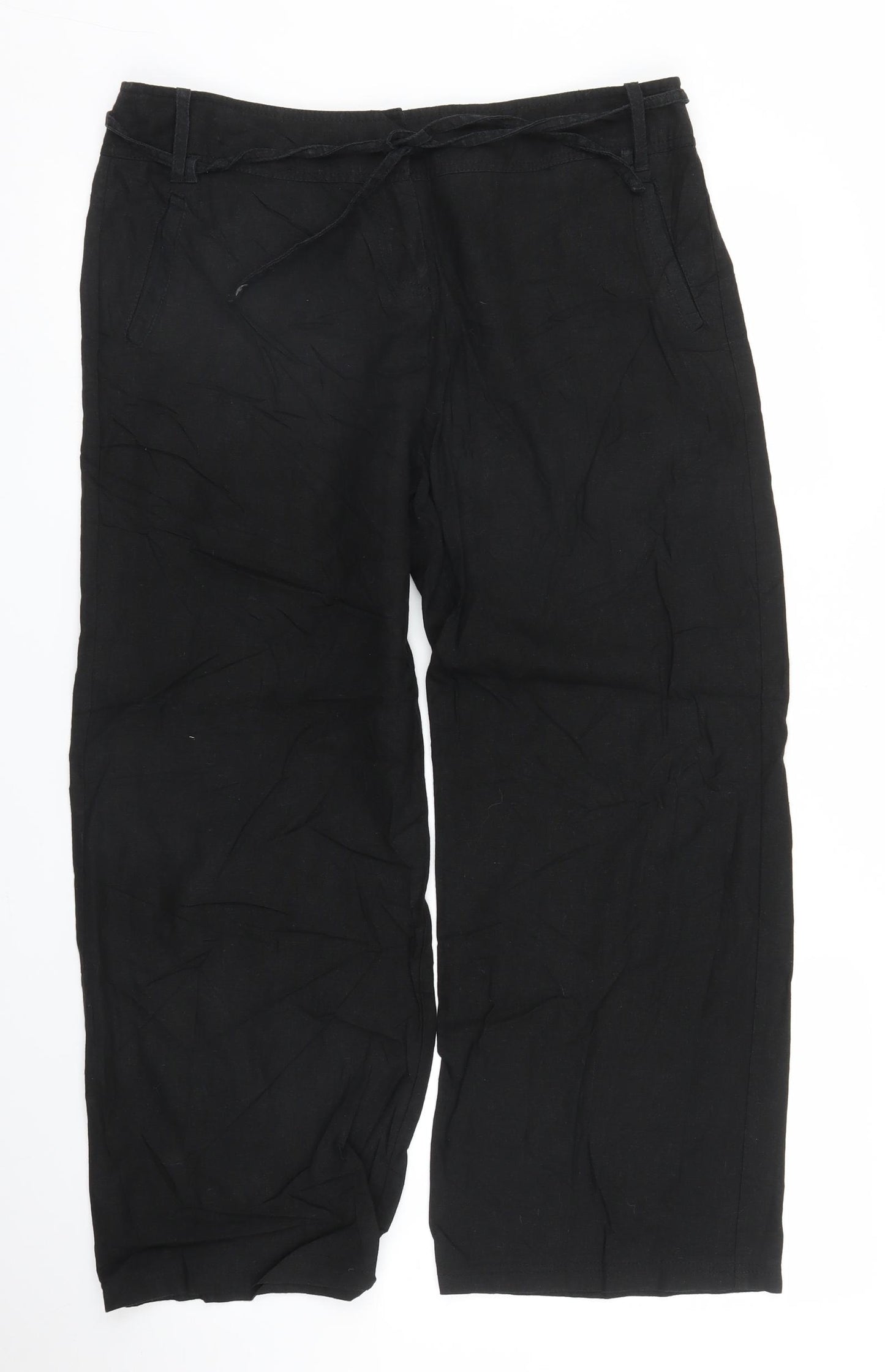 Dorothy Perkins Womens Black   Capri Trousers Size 14 L24 in